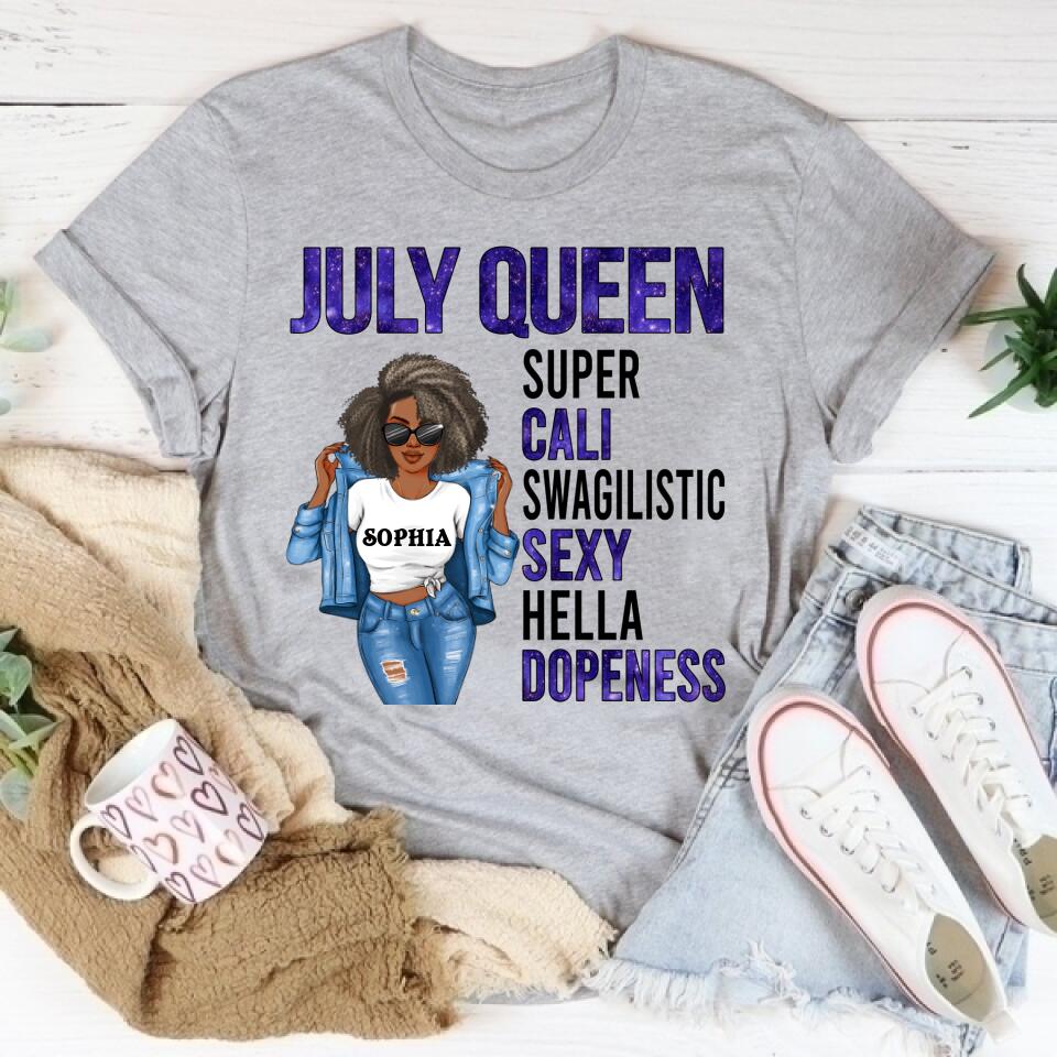 July Birthday Shirt, Custom Birthday Shirt, Queens Born In July, July Birthday Shirts For Woman, July Birthday Gifts