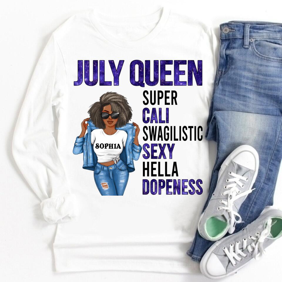 July Birthday Shirt, Custom Birthday Shirt, Queens Born In July, July Birthday Shirts For Woman, July Birthday Gifts