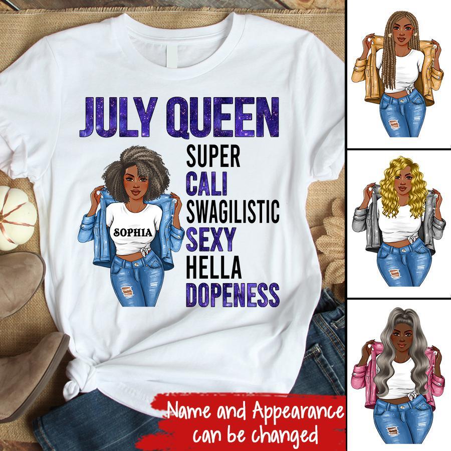 July Birthday Shirt, Custom Birthday Shirt, Queens Born In July, July Birthday Shirts For Woman, July Birthday Gifts