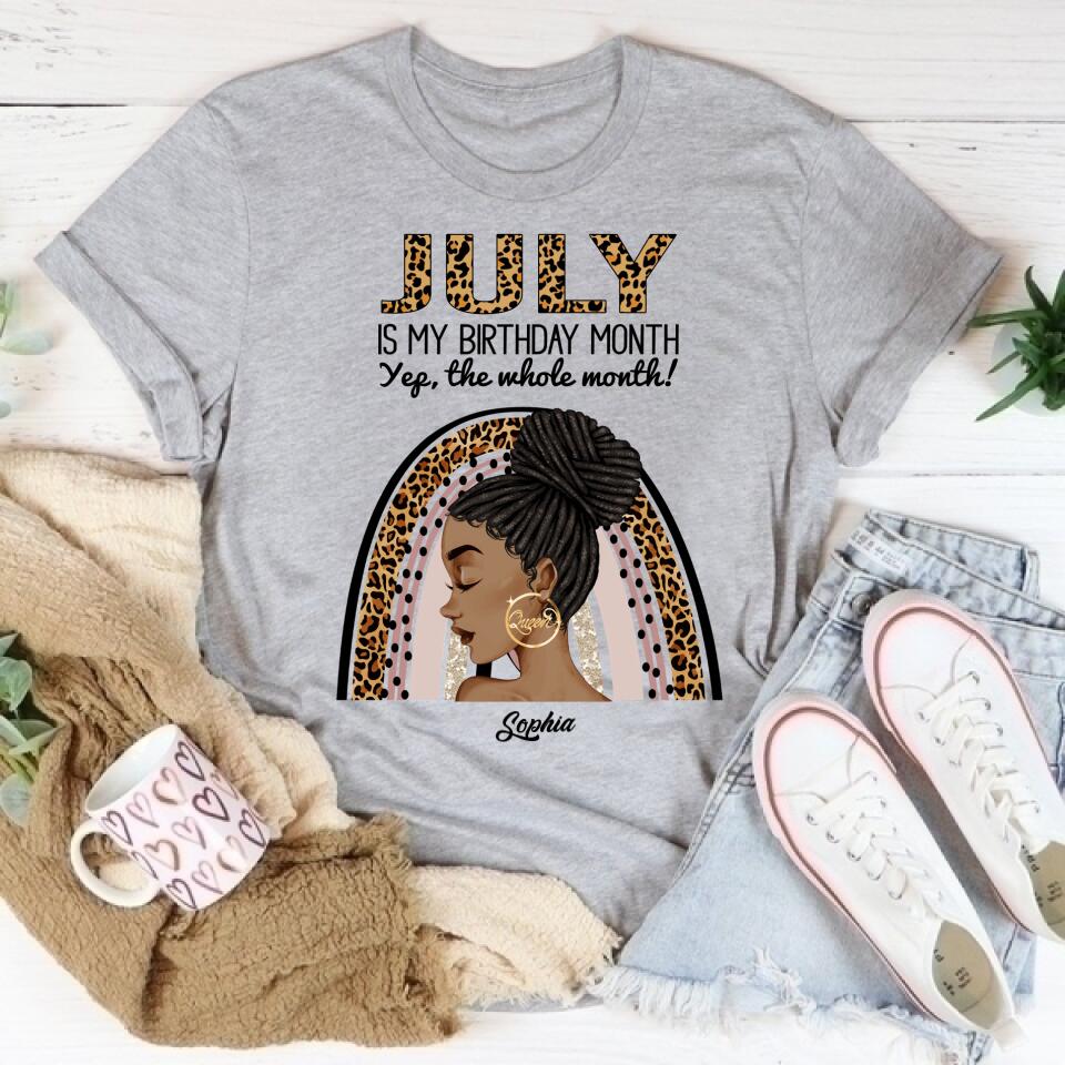 July Birthday Shirt, Custom Birthday Shirt, Queens Born In July, July Birthday Shirts For Woman, July Birthday Gifts