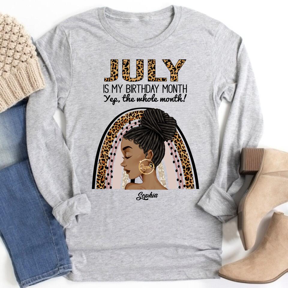 July Birthday Shirt, Custom Birthday Shirt, Queens Born In July, July Birthday Shirts For Woman, July Birthday Gifts