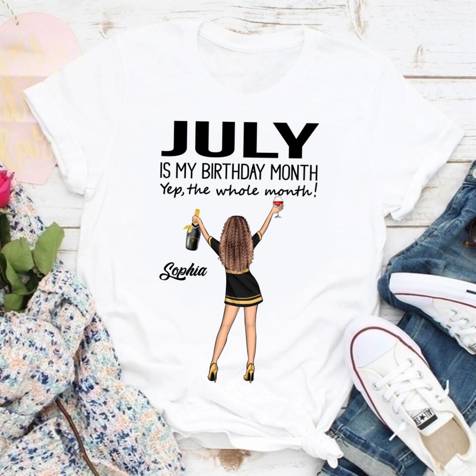 July Birthday Shirt, Custom Birthday Shirt, Queens Born In July, July Birthday Shirts For Woman, July Birthday Gifts
