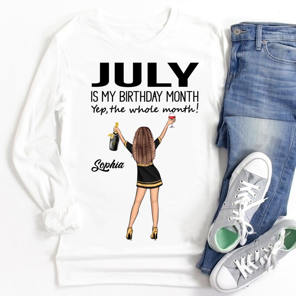 July Birthday Shirt, Custom Birthday Shirt, Queens Born In July, July Birthday Shirts For Woman, July Birthday Gifts