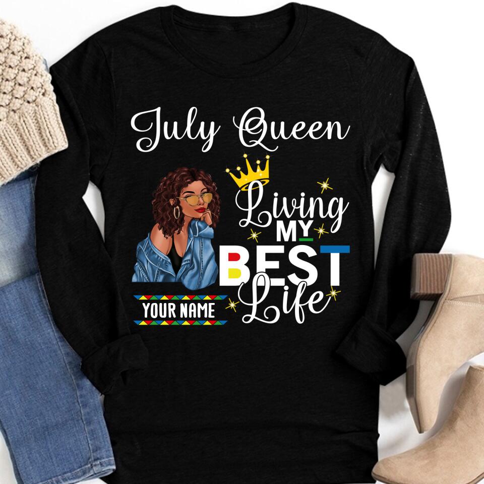 July Birthday Shirt, Custom Birthday Shirt, Queens Born In July, July Birthday Shirts For Woman, July Birthday Gifts