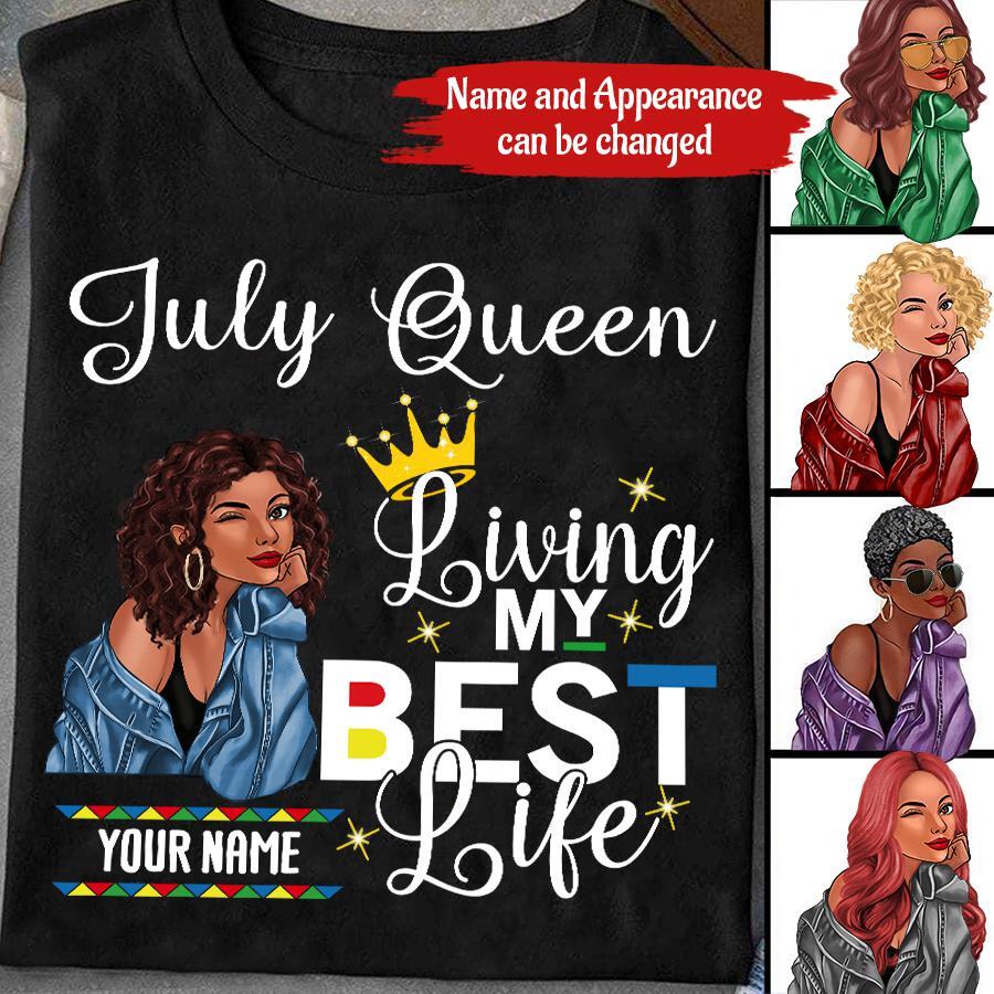 July Birthday Shirt, Custom Birthday Shirt, Queens Born In July, July Birthday Shirts For Woman, July Birthday Gifts
