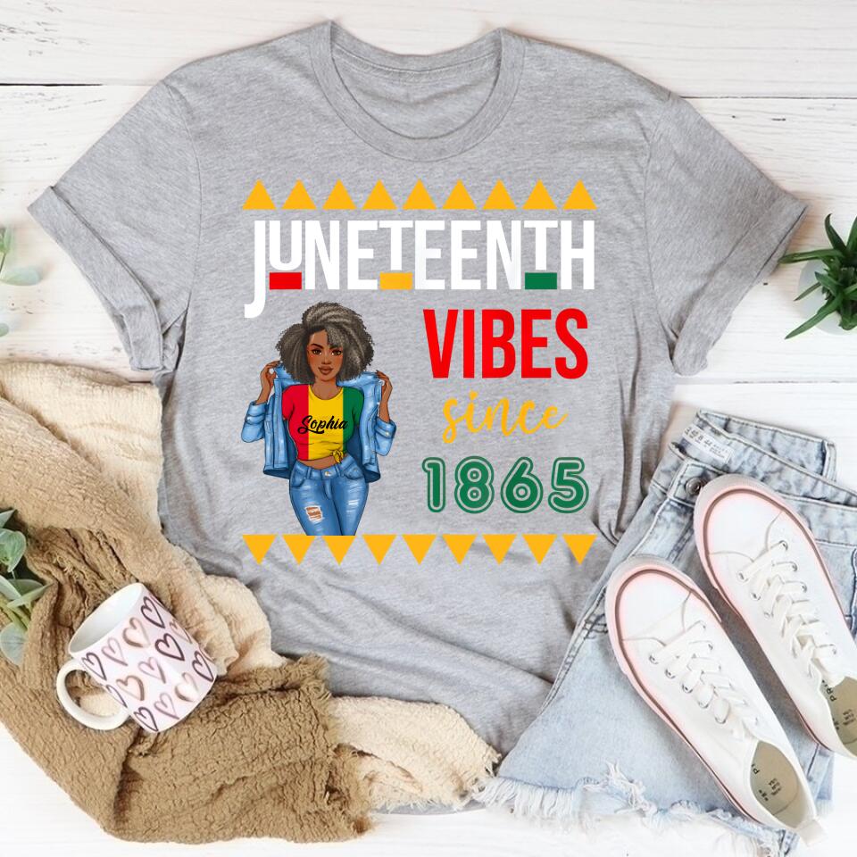 Juneteenth Shirt, Custom Juneteenth Shirt, Juneteenth Is My Independence 1865 Celebrating Freedom Day T-Shirt