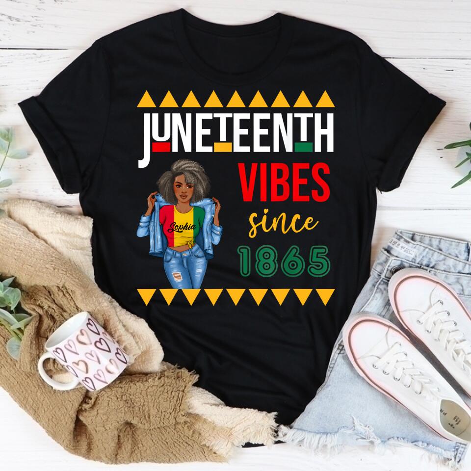 Juneteenth Shirt, Custom Juneteenth Shirt, Juneteenth Is My Independence 1865 Celebrating Freedom Day T-Shirt