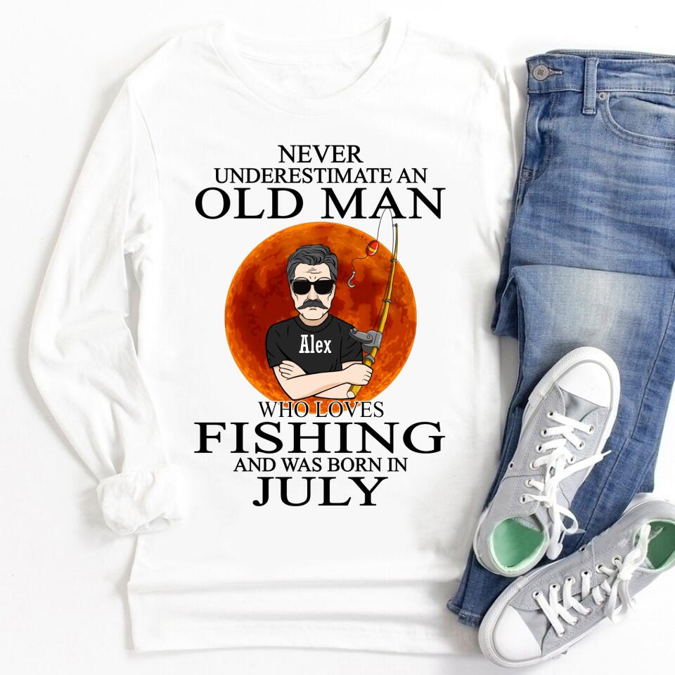 July Birthday Shirt, Custom Birthday Shirt, King Born In July, July Birthday Gifts, July Shirts For Men, Birthday Gift For Fishing Lover