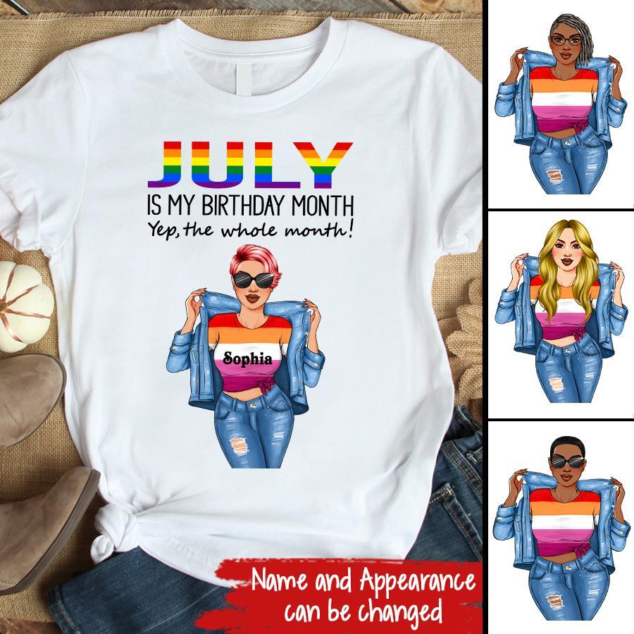 July Birthday Shirt, Custom Birthday Shirt, Queens Born In July, July Birthday Gifts, July Shirts For Woman, Lesbian Shirts, Lgbt Outfits, LGBT shirts