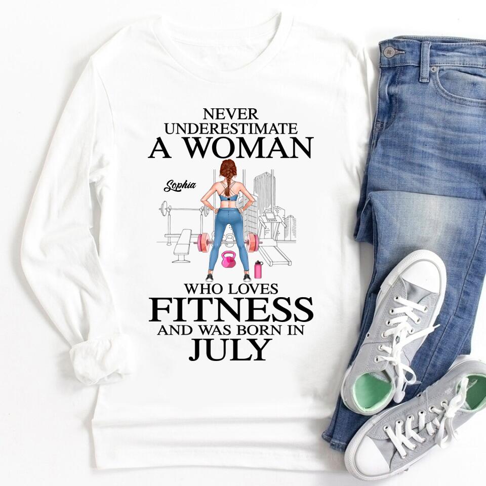 July Birthday Shirt, Birthday Gift For Fitness Lover, Custom Birthday Shirt, Queens Born In July, July Birthday Gifts, Fitness July Shirts For Woman