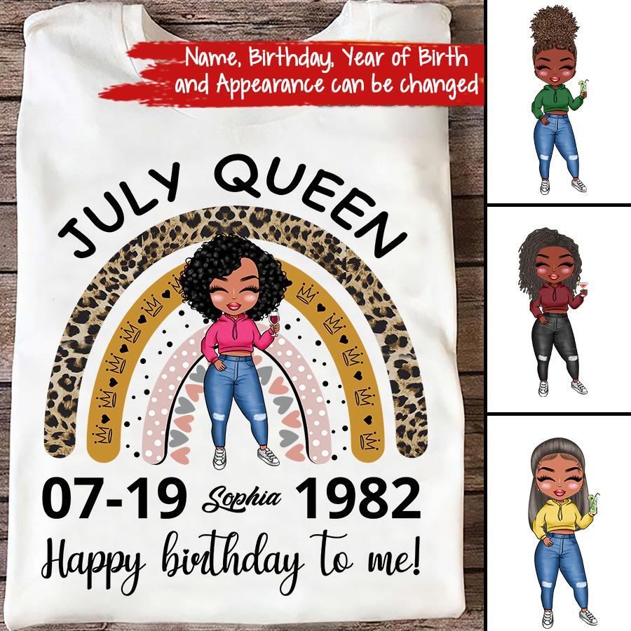 July Birthday Shirt, Custom Birthday Shirt, Queens Born In July, July Birthday Gifts, July Shirts For Woman