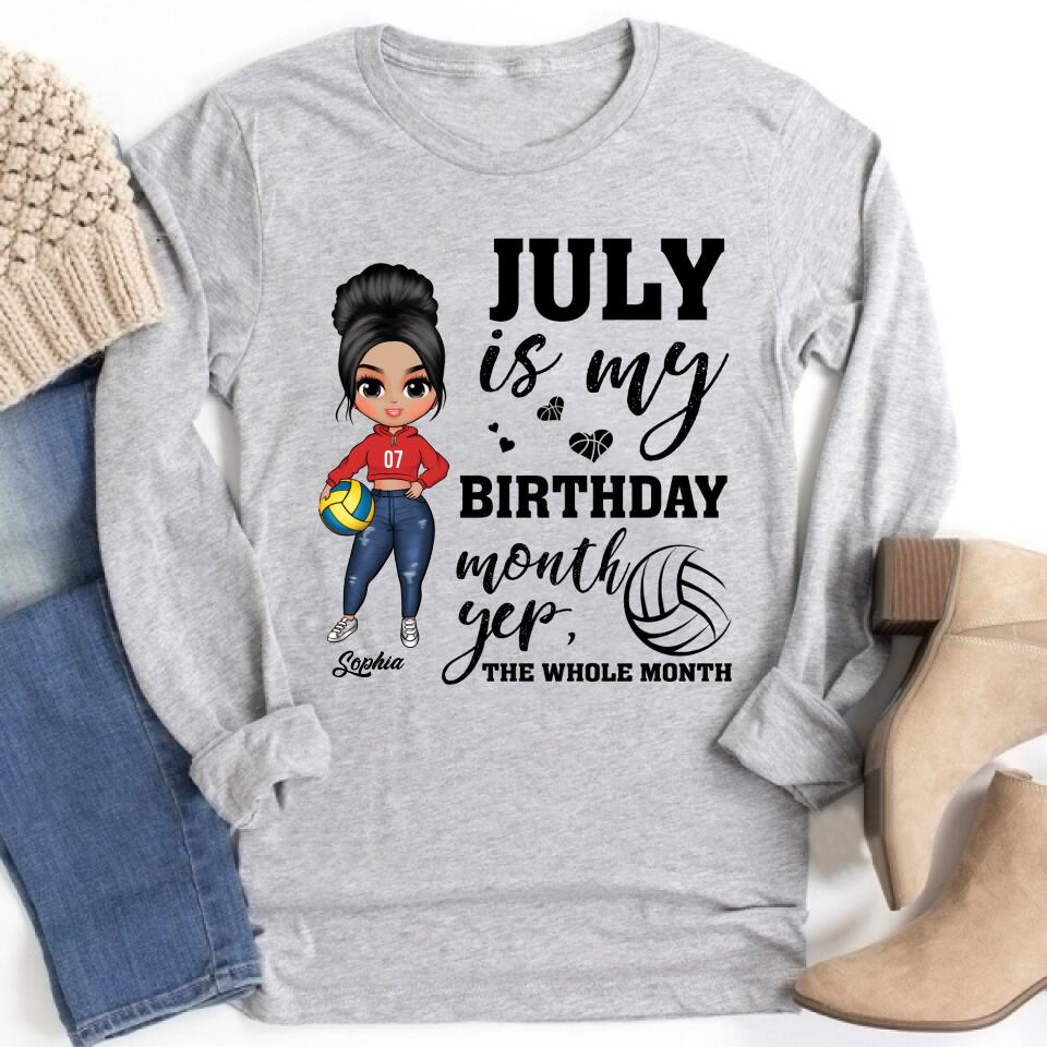 July Birthday Shirt, Custom Birthday Shirt, Queens Born In July, July Birthday Shirts For Woman, July Birthday Gifts, Volleyball shirt lovers