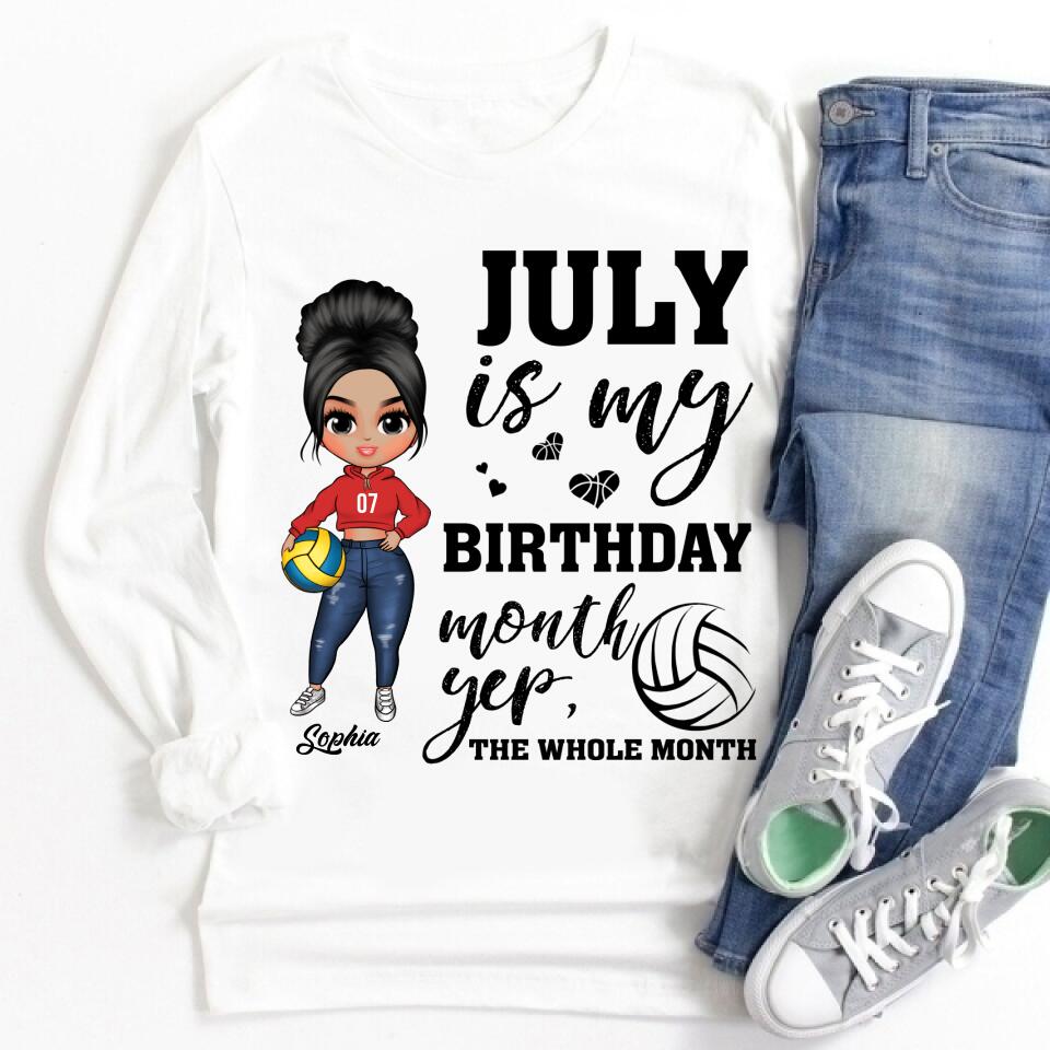 July Birthday Shirt, Custom Birthday Shirt, Queens Born In July, July Birthday Shirts For Woman, July Birthday Gifts, Volleyball shirt lovers
