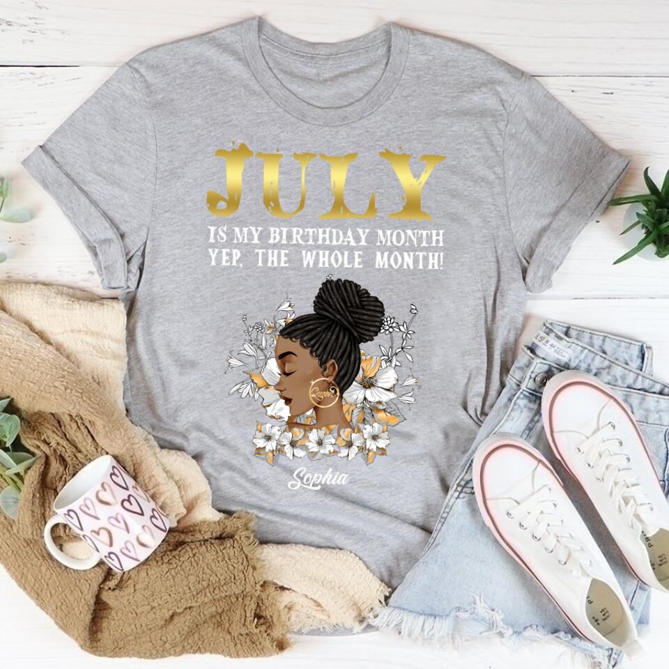 July Birthday Shirt, July Queen Custom Birthday Shirt, Queens Born In July, July Birthday Shirts For Woman, July Birthday Gifts