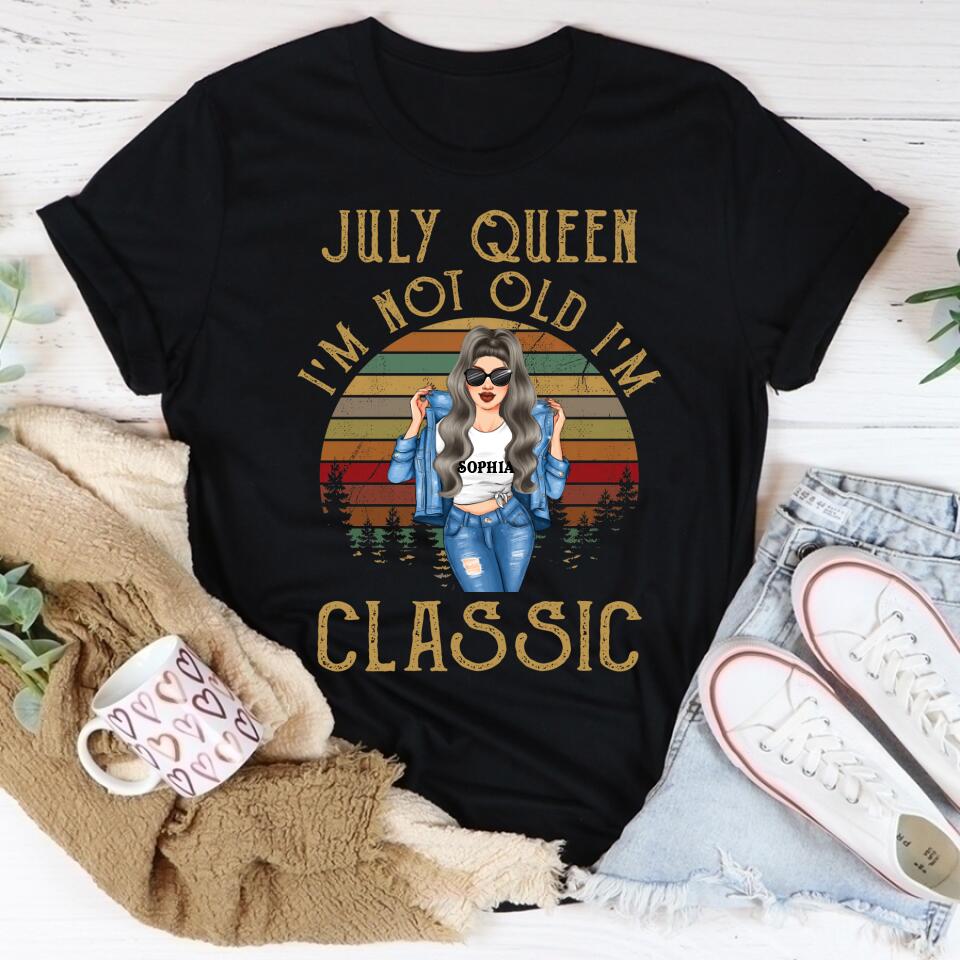 July Birthday Shirt, July Queen Custom Birthday Shirt, Queens Born In July, July Birthday Shirts For Woman, July Birthday Gifts