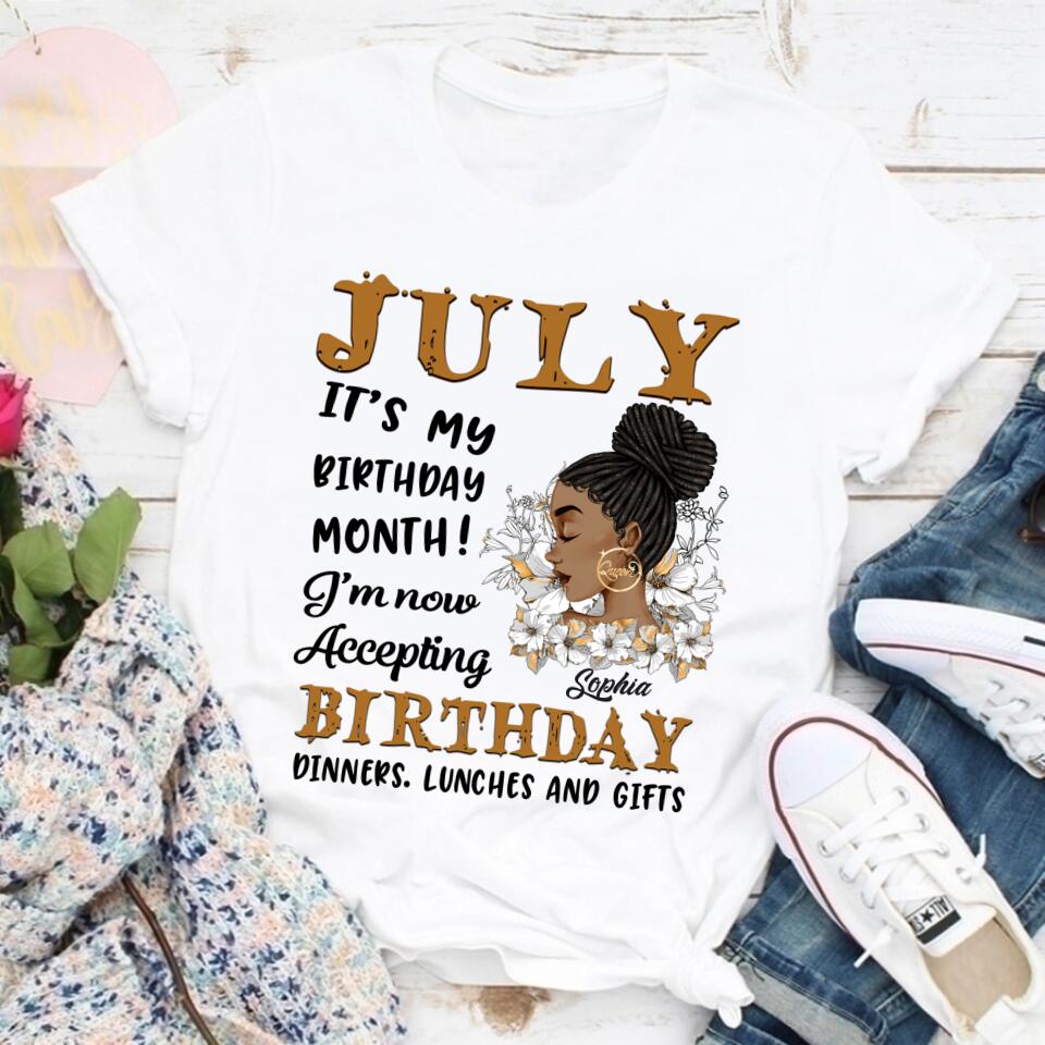 July Birthday Shirt, Custom Birthday Shirt, Queens Born In July, July Birthday Gifts, July Shirts For Woman