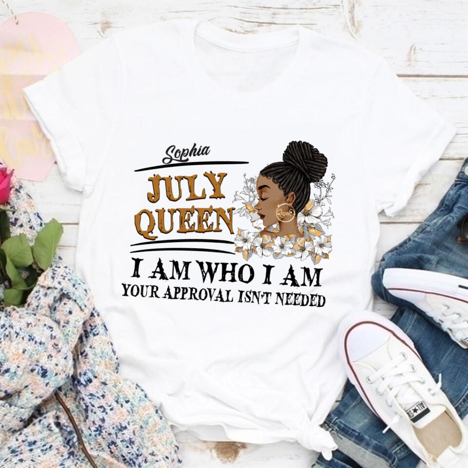 July Birthday Shirt, Custom Birthday Shirt, Queens Born In July, July Birthday Gifts, July Shirts For Woman
