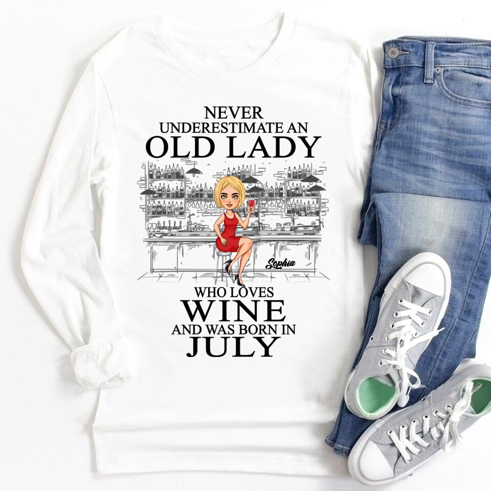 July Birthday Shirt, July Queen Custom Birthday Shirt, Queens Born In July, Wine Lover July Birthday Shirts For Woman, July Birthday Gifts