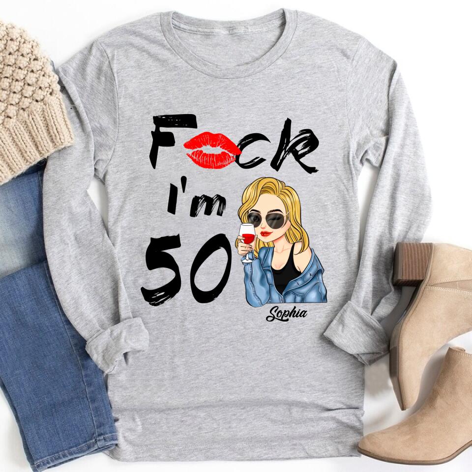 I&#39;m 50 - Vintage 1972 Shirt, Custom Birthday Shirt, 50th Birthday Unique Gifts For Woman, 50th Birthday Ideas, Turning 50 Years Old Cotton Shirt