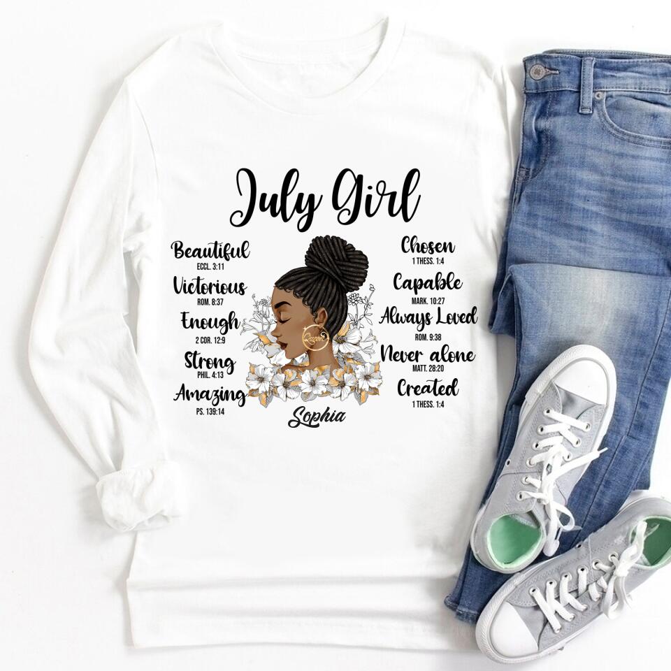 July Birthday Shirt, Custom Birthday Shirt, Queens Born In July, July Birthday Gifts, July Shirts For Woman