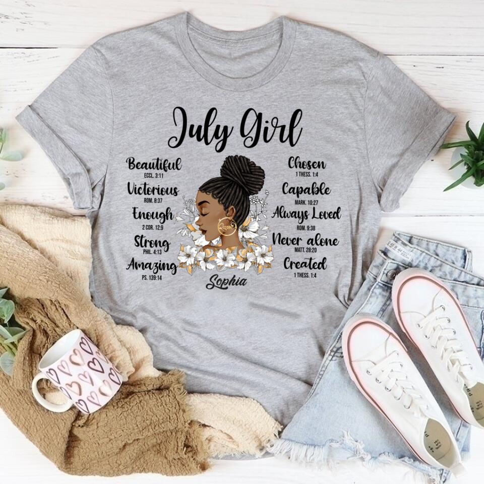July Birthday Shirt, Custom Birthday Shirt, Queens Born In July, July Birthday Gifts, July Shirts For Woman