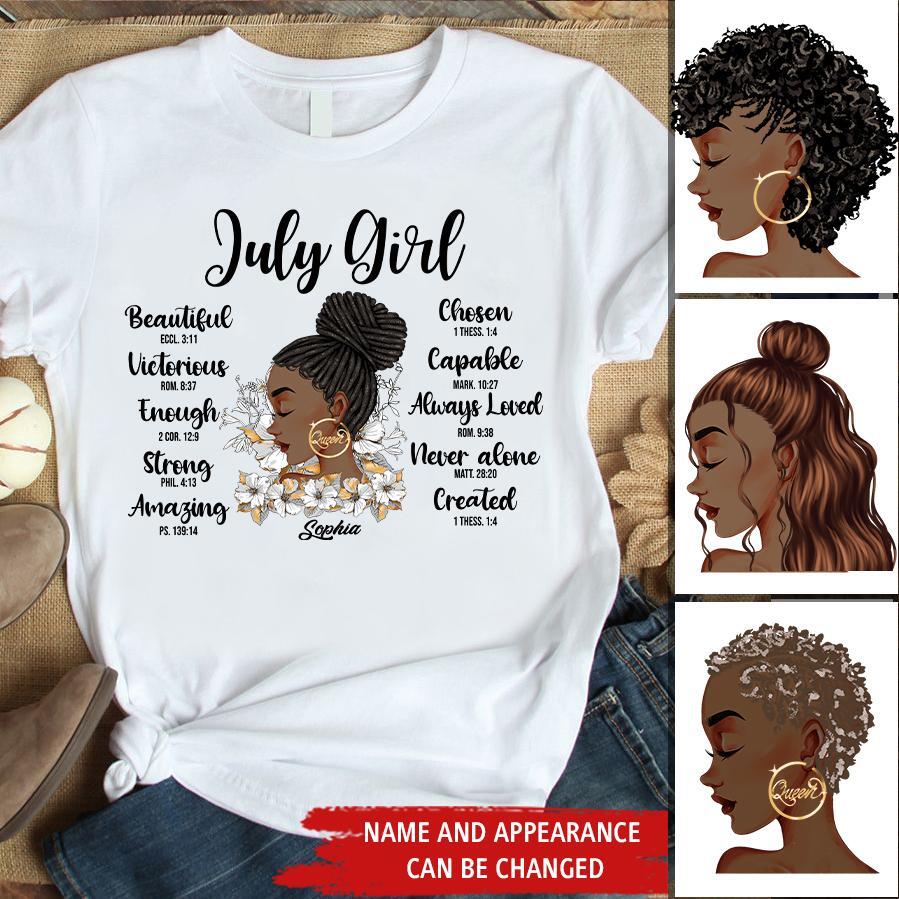 July Birthday Shirt, Custom Birthday Shirt, Queens Born In July, July Birthday Gifts, July Shirts For Woman