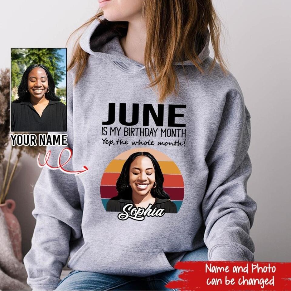 June Birthday Shirt, Custom Birthday Shirt, Queens Born In June, June Birthday Shirts For Woman, June Birthday Gifts, June Is My Birthday Month, Yep The Whole Month