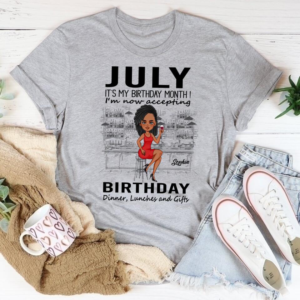 July Birthday Shirt, Custom Birthday Shirt, Queens Born In July, July Birthday Gifts, July Shirts For Woman