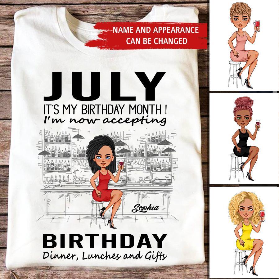 July Birthday Shirt, Custom Birthday Shirt, Queens Born In July, July Birthday Gifts, July Shirts For Woman