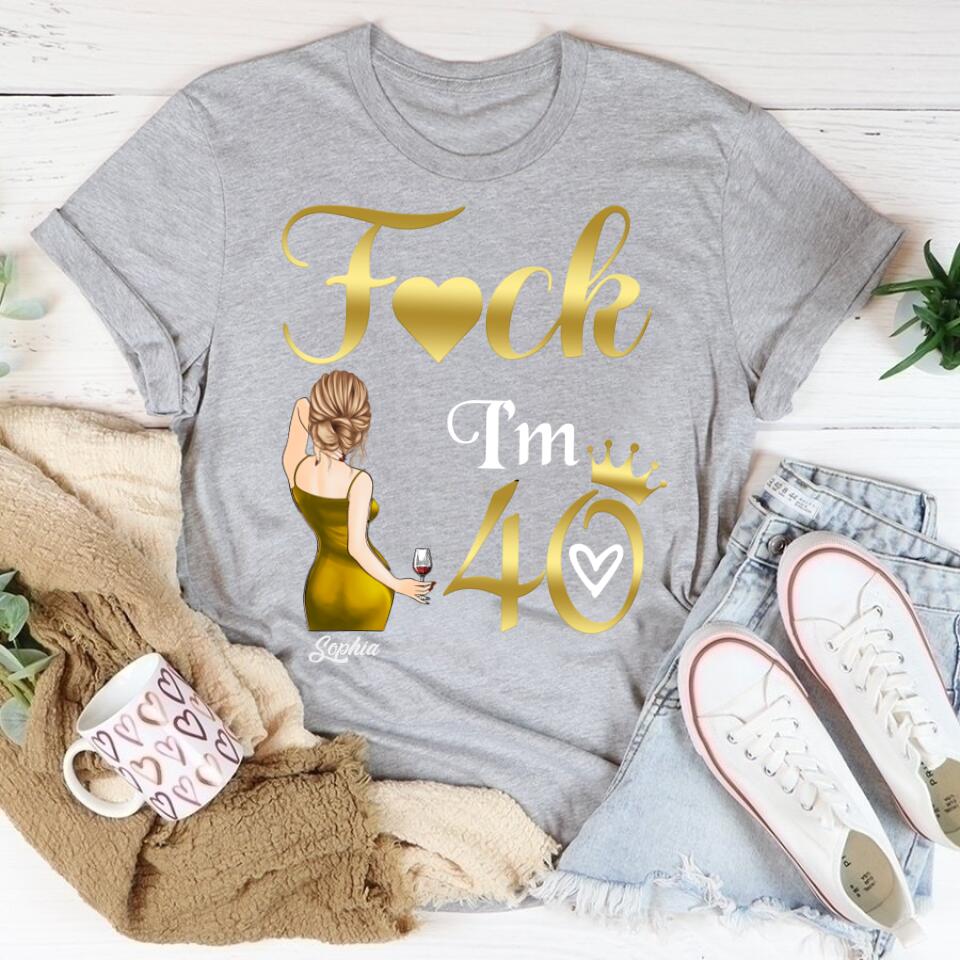 I&#39;m 40 - Vintage 1983 Shirt, Custom Birthday Shirt, 40th Birthday Unique Gifts For Woman, 40th Birthday Ideas, Turning 40 Years Old Cotton Shirt