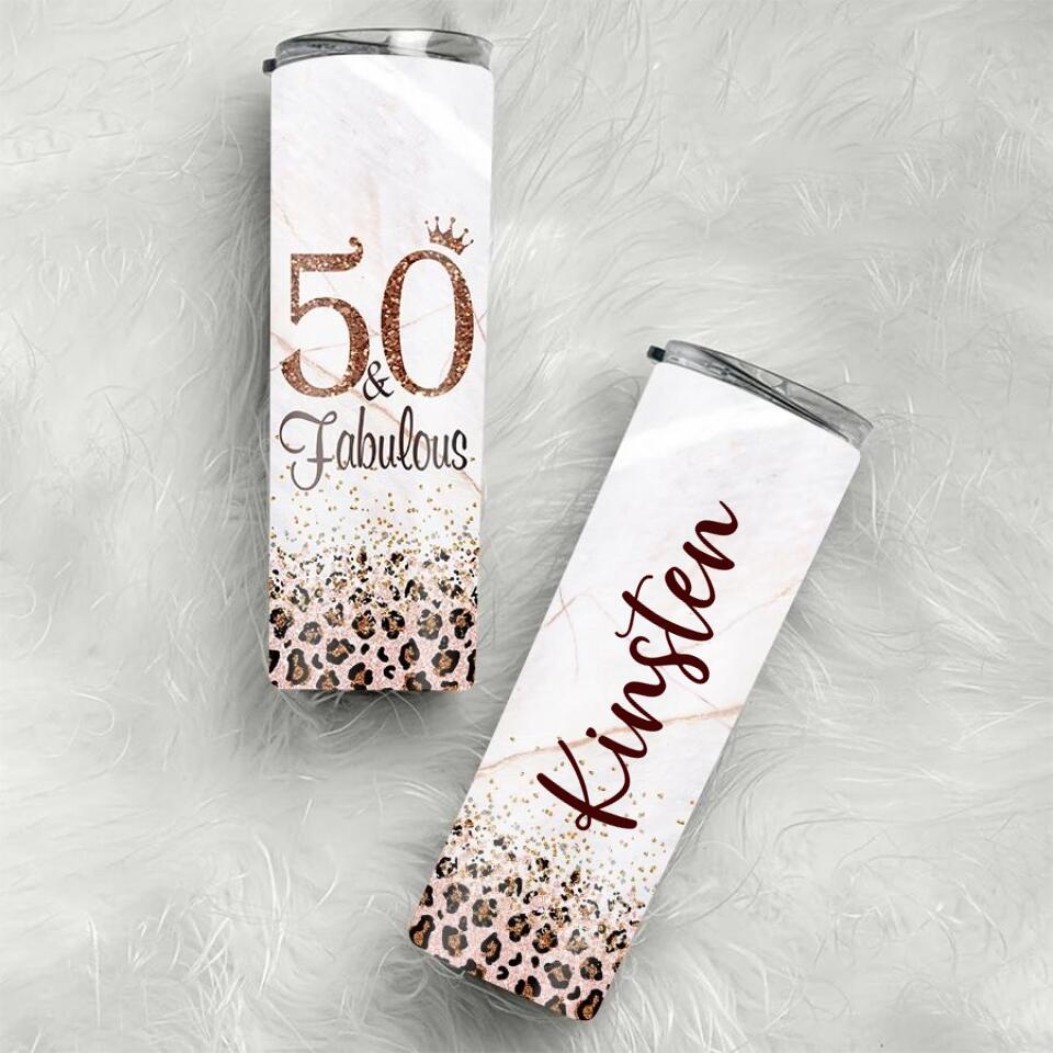 50th Birthday Gifts For Women, 50 And Fabulous Tumbler, 50th Birthday Decorations, Personalized Gifts For Women, 50th Birthday Gifts ideas