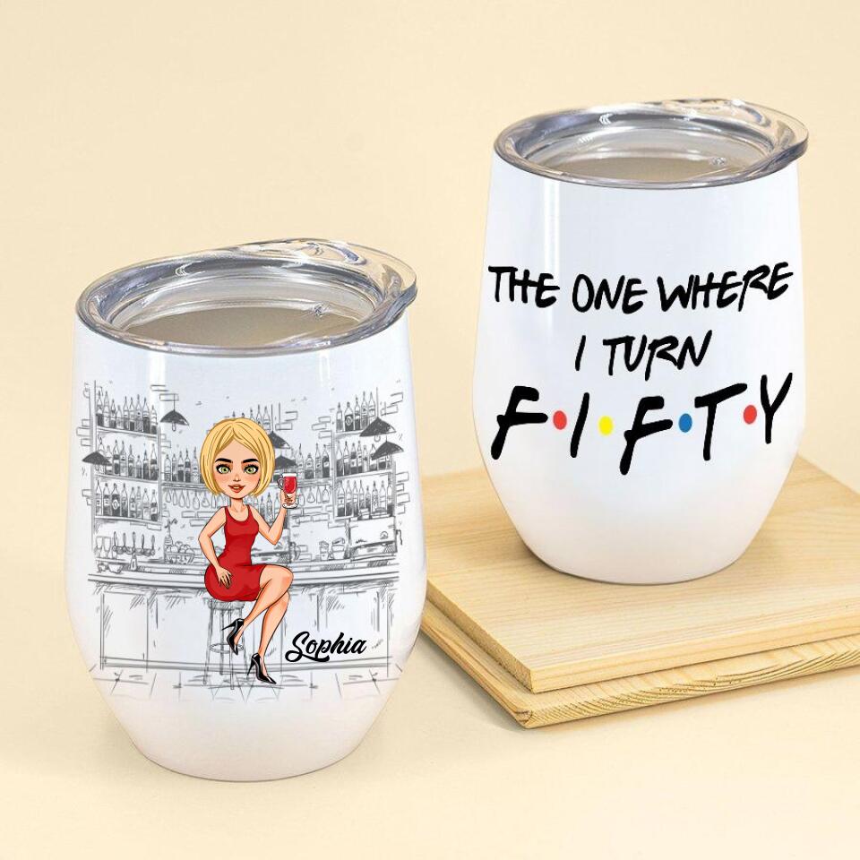 Personalized 50th Birthday Gifts, Fifty Tumbler, Personalized Wine Tumbler - 50th Gift Ideas For Her