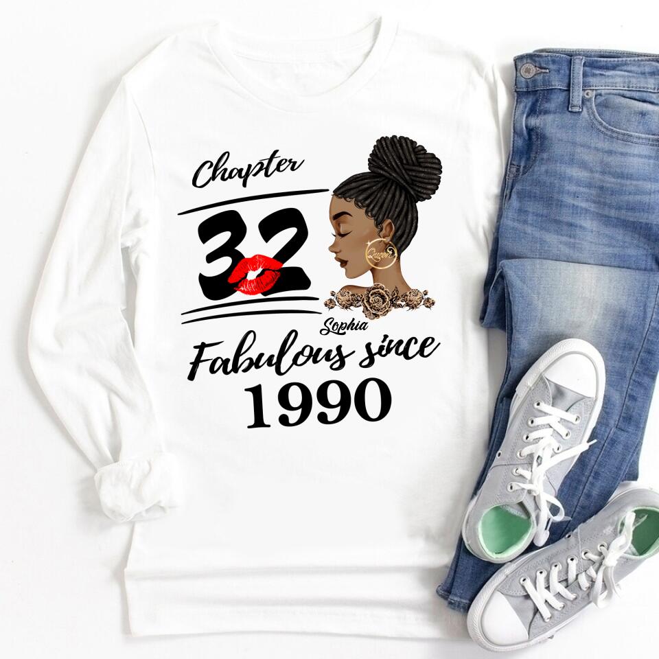 32nd Birthday Shirts, Custom Birthday Shirts, Turning 32 Shirt, Gifts For Women Turning 32, 32 And Fabulous Shirt, 1990 Shirt, 32nd Birthday Shirts For Her