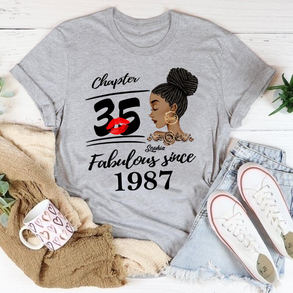 35th Birthday Shirts, Custom Birthday Shirts, Turning 35 Shirt, Gifts For Women Turning 35, 35 And Fabulous Shirt, 1987 Shirt, 35th Birthday Shirts For Her