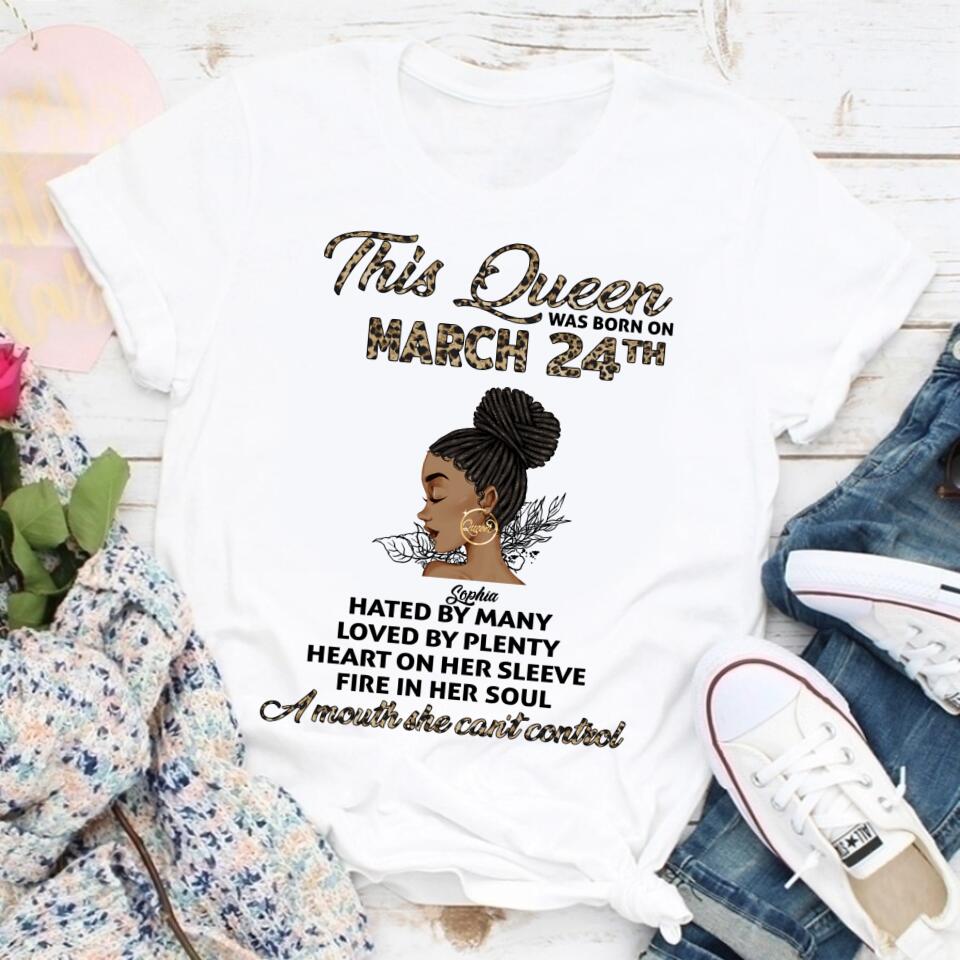 March Birthday Shirt, Custom Birthday Shirt, Queens Born In March, March Birthday Shirts For Woman, March Birthday Gifts