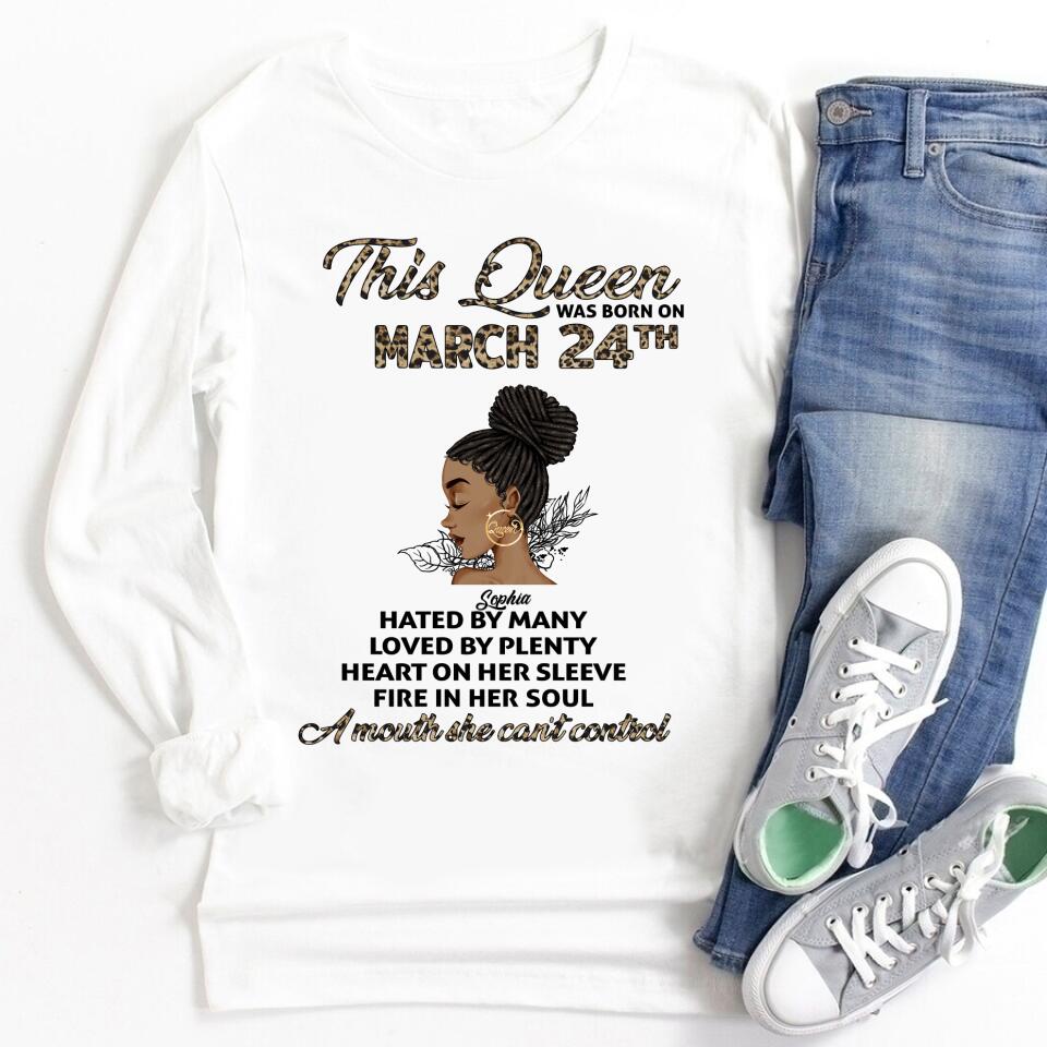 March Birthday Shirt, Custom Birthday Shirt, Queens Born In March, March Birthday Shirts For Woman, March Birthday Gifts