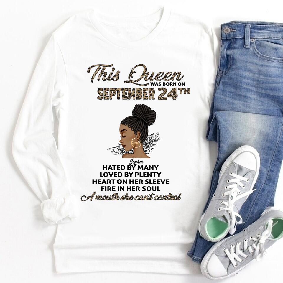 September Birthday Shirt, Custom Birthday Shirt, Queens Born In September, September Birthday Shirts For Woman, September Birthday Gifts