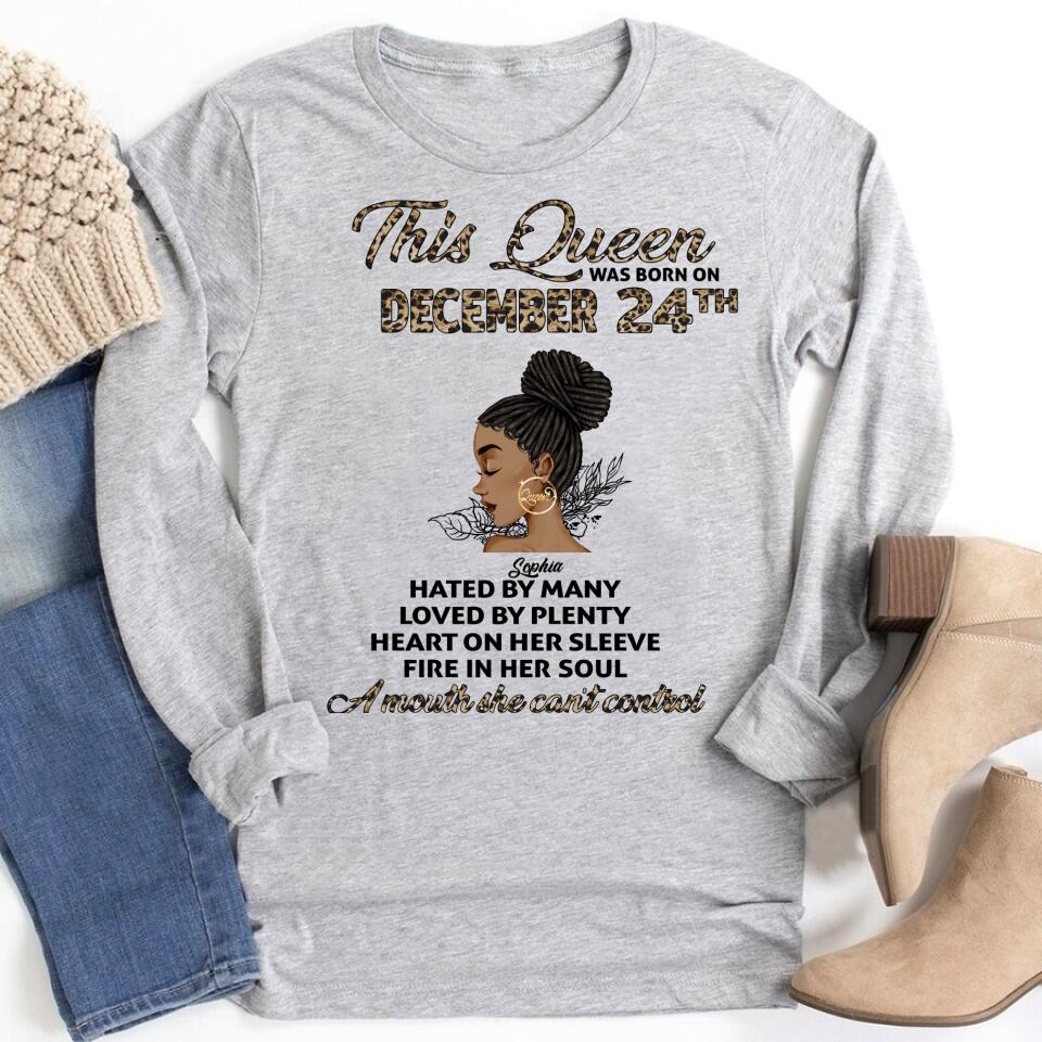 December Birthday Shirt, Custom Birthday Shirt, Queens Born In December, December Birthday Shirts For Woman, December Birthday Gifts