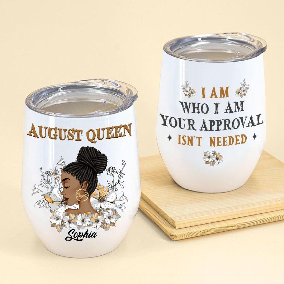 Personalized Wine Tumbler - Birthday Gift For August Queen, August birthday gifts, August birthday gift idea for her