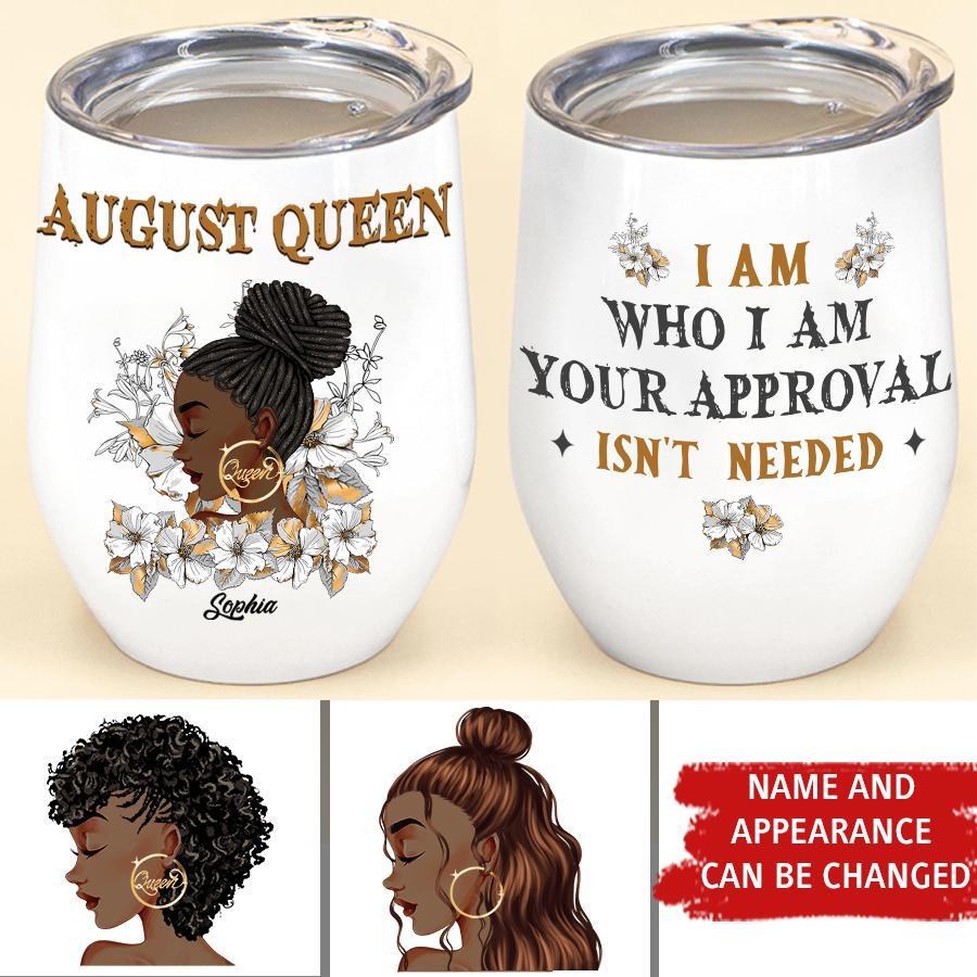 Personalized Wine Tumbler - Birthday Gift For August Queen, August birthday gifts, August birthday gift idea for her