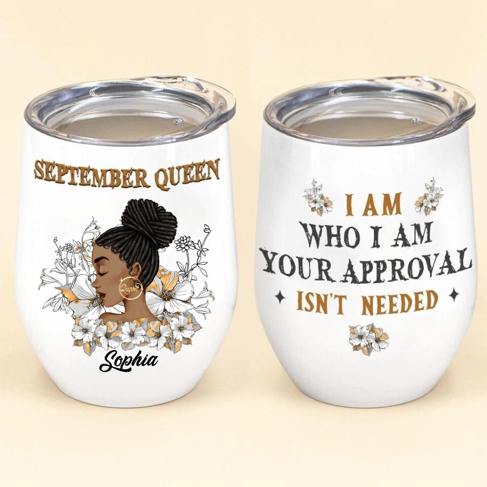 Personalized Wine Tumbler - Birthday Gift For September Queen, September birthday gifts, September birthday gift idea for her