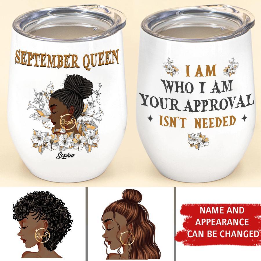 Personalized Wine Tumbler - Birthday Gift For September Queen, September birthday gifts, September birthday gift idea for her