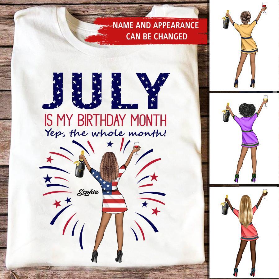 July Birthday Shirt, Custom Independence Shirt, Queens Born In July, July Birthday Gifts, July Shirts For Woman