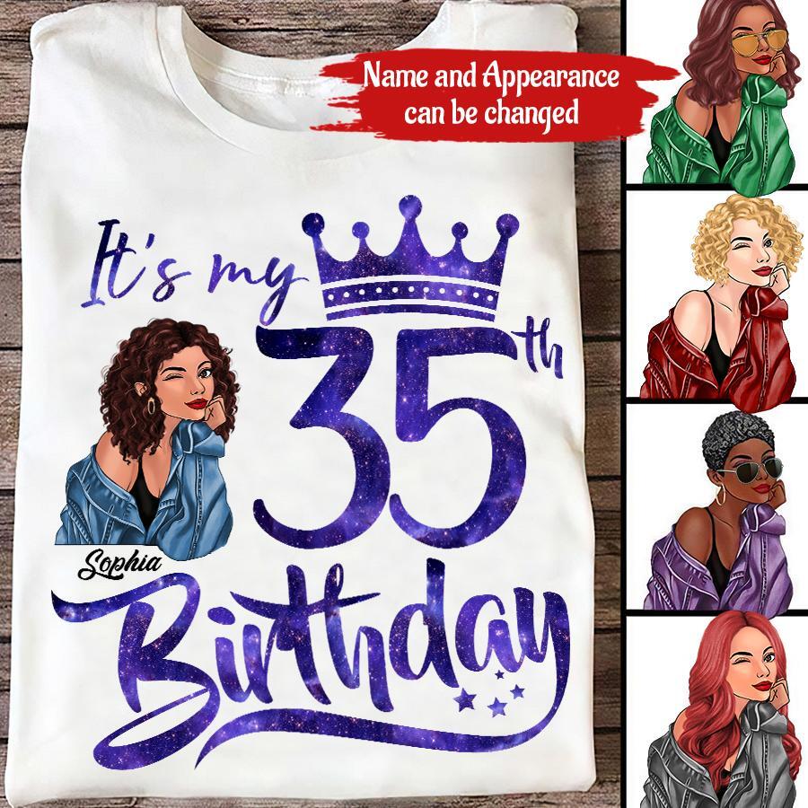 35th Birthday Shirts, Custom Birthday Shirts, Turning 35 Shirt, Gifts For Women Turning 35, 35 And Fabulous Shirt, 1988 Shirt, 35th Birthday Shirts For Her