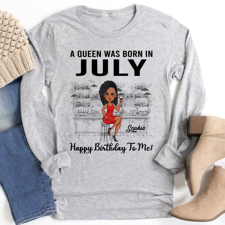 July Birthday Shirt, July Queen Custom Birthday Shirt, Queens Born In July, July Birthday Shirts For Woman, July Birthday Gifts