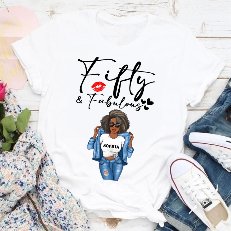 50th Birthday Shirts, Custom Birthday Shirts, Turning 50 Shirt, Gifts For Women Turning 50, 50 And Fabulous Shirt, 1972 Shirt, 50th Birthday Shirts For Her