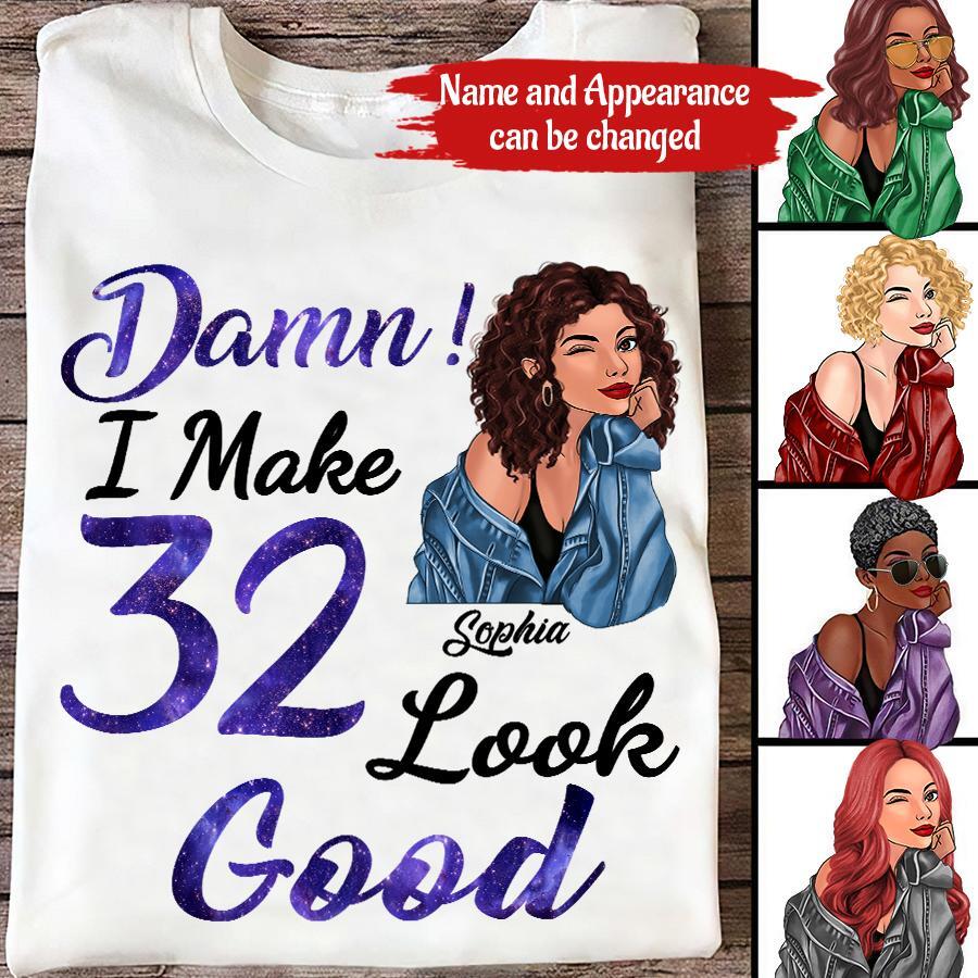 32nd Birthday Shirts, Custom Birthday Shirts, Turning 32 Shirt, Gifts For Women Turning 32, 32 And Fabulous Shirt, 1991 Shirt, 32nd Birthday Shirts For Her