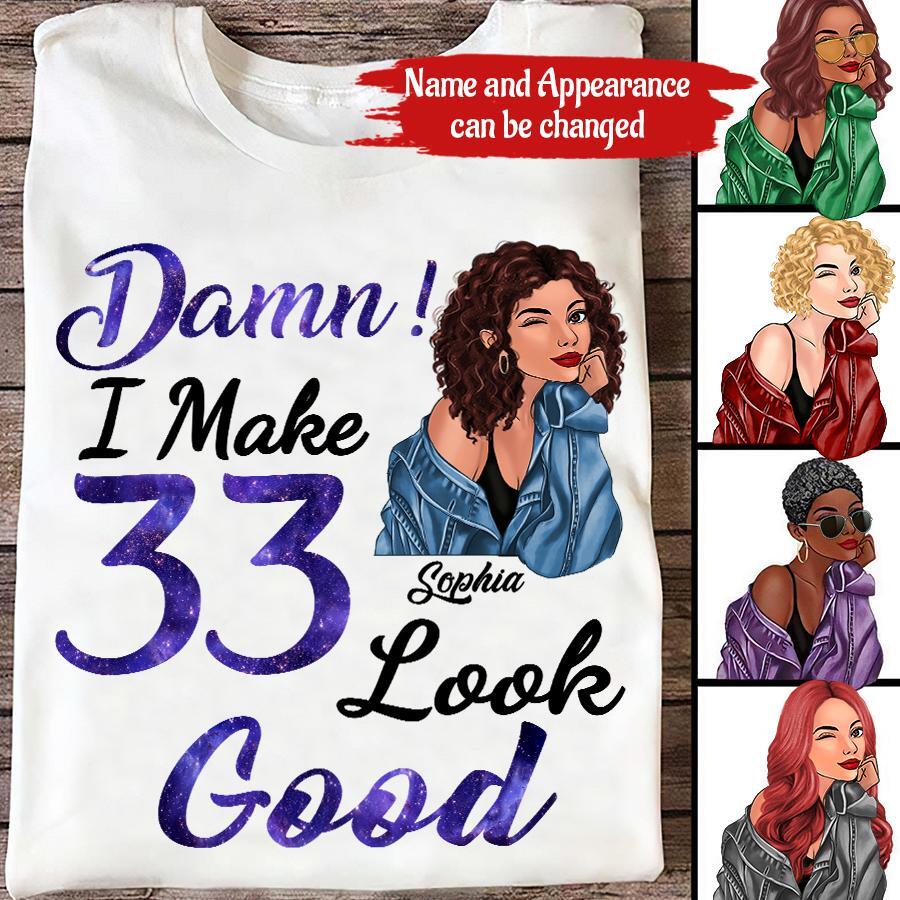 33rd Birthday Shirts, Custom Birthday Shirts, Turning 33 Shirt, Gifts For Women Turning 33, 33 And Fabulous Shirt, 1990 Shirt, 33rd Birthday Shirts For Her