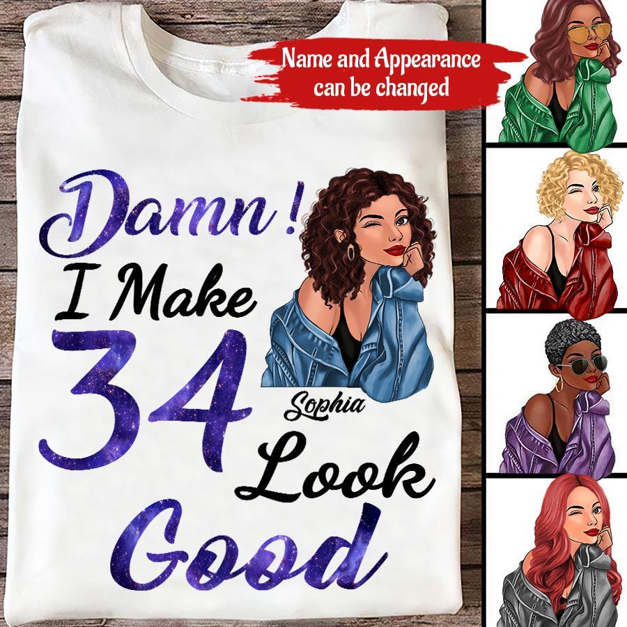 34th Birthday Shirts, Custom Birthday Shirts, Turning 34 Shirt, Gifts For Women Turning 34, 34 And Fabulous Shirt, 1989 Shirt, 34th Birthday Shirts For Her