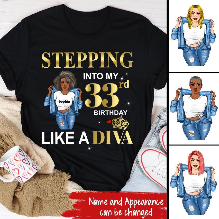 33rd Birthday Shirts, Custom Birthday Shirts, Turning 33 Shirt, Gifts For Women Turning 33, 33 And Fabulous Shirt, 1990 Shirt, 33rd Birthday Shirts For Her